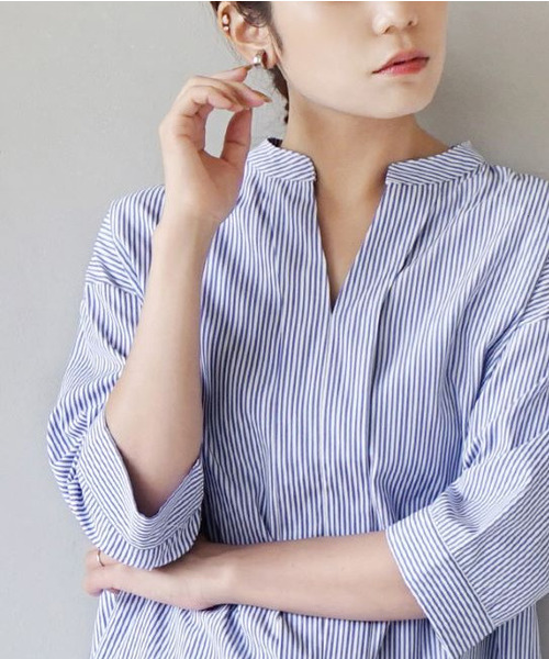 zootie（ズーティー） ブラウス シャツ 汗しみない ハーフスリーブ