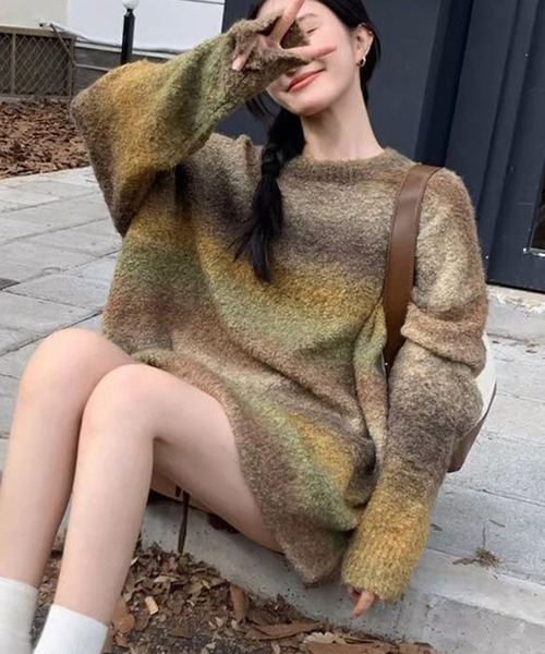 Chick ニット VINTAGE GRADATION BORDER KNIT / ビンテージ