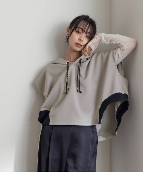 ◆値下げ中◆Eimee Law エイミーロウ デザインフーディトップス ブラック デザインフーディ トップス Eimee Law│Eimee Law & LHELBIE 公式