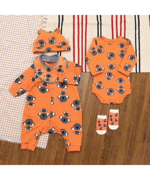 BREEZE（ブリーズ） ベビー服 ロンパース 総柄ボディオール マイ