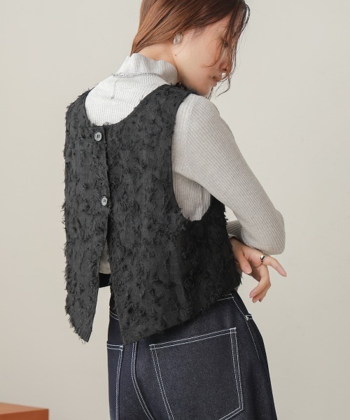 BAB ベスト ジレ 「セットアップ対応」前後2WAYシャギー