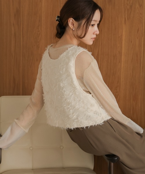 BAB ベスト ジレ 「セットアップ対応」前後2WAYシャギー