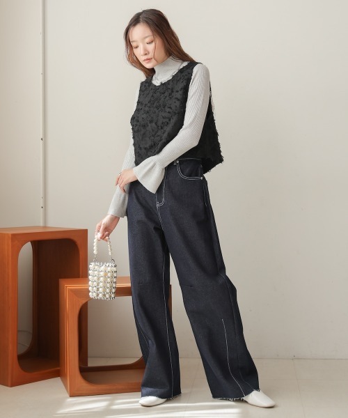 BAB ベスト ジレ 「セットアップ対応」前後2WAYシャギー