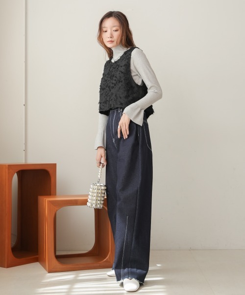 BAB ベスト ジレ 「セットアップ対応」前後2WAYシャギー