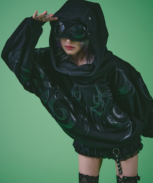 ガルフィー 探検メガネ部族パーカー ブラック サイズXL GALFY】探検メガネ部族パーカー | OUR BRAND,GALFY | PRESSING