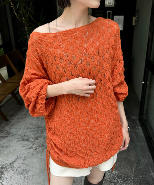 ニット 「2024AW」柄編みドロストニット レディース : 85624076  