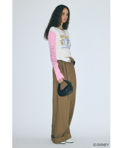Disney SERIES CREATED by MOUSSY tシャツ MD VARIOUS PRINT LS