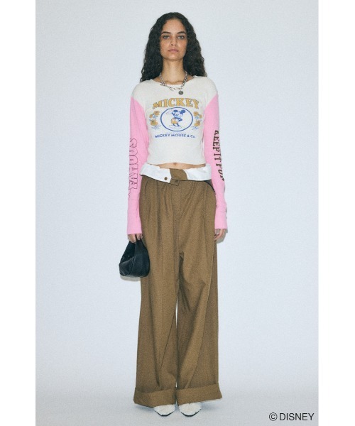 tシャツ MD VARIOUS PRINT LS Tシャツ レディース Disney SERIES CREATED by MOUSSY tシャツ MD VARIOUS PRINT LS