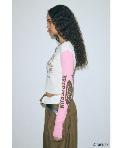tシャツ MD VARIOUS PRINT LS Tシャツ レディース Disney SERIES CREATED by MOUSSY tシャツ MD VARIOUS PRINT LS