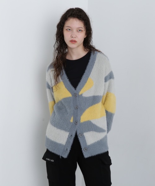 AVIREX（アヴィレックス） カーディガン 「直営店限定」SHAGGY KNIT