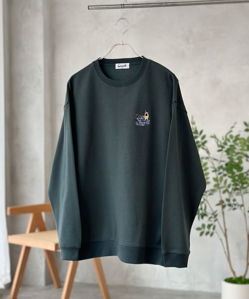 トレーナー スウェット 「別注限定展開」アニマル刺繍クルーネック