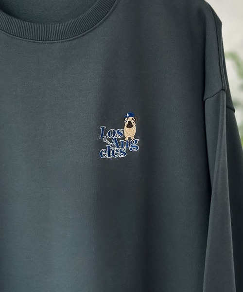 トレーナー スウェット 「別注限定展開」アニマル刺繍クルーネック