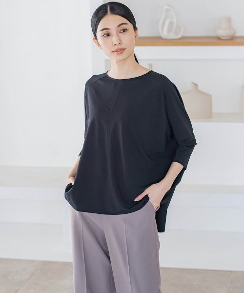 【カタログ掲載】バックリボンマシュマロポンチカットソー≪洗濯機で洗える≫ カタログ掲載】バックリボンマシュマロポンチカットソー≪洗濯機