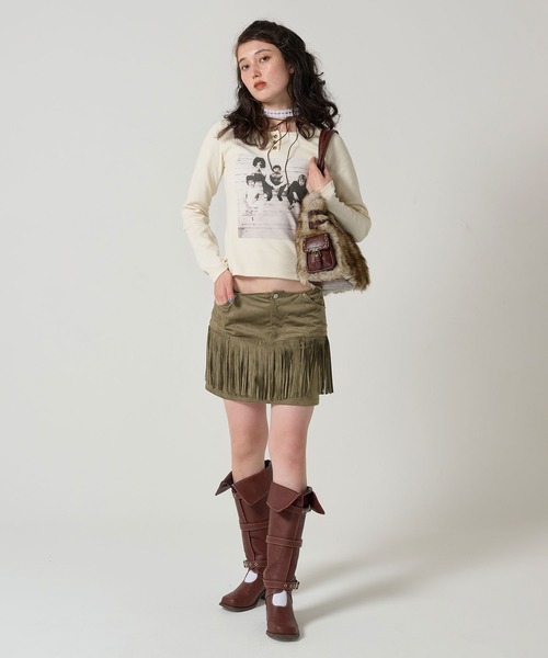 QUEEN ヘンリーネックTシャツ TINA：JOJUN TINA：JOJUN tシャツ QUEEN ヘンリーネックTシャツ レディース