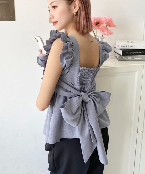 新品未使用　axes femme リボンフリルキャミソール　バレエコア　姫ギャル 新品未使用 axes femme リボンフリルキャミソール バレエコア 姫ギャル