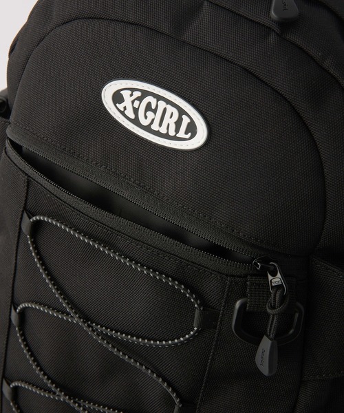 X-girl デイバック リュック OVAL LOGO BUNGEE CORD BACKPACK
