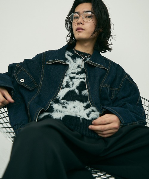 GOOVI デニムジャケット SeeSew デニムジャケット gジャン 「UNISEX」OVERSPEC DENIM JACKET