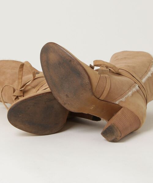 「PEPITA D'ORO」 ブーツ 24.5cm ベージュ レディース_画像3