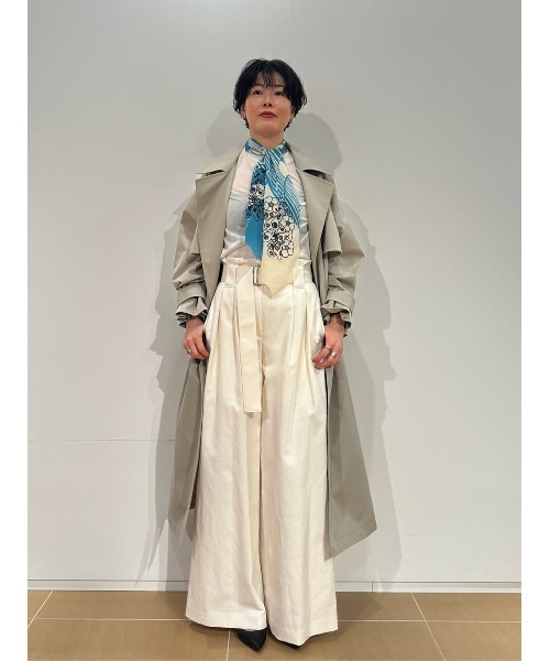 ［新品未使用］ESTNATION column ロングトレンチコート アイボリー COLUMN（コラム） トレンチコート コート COLUMN / トレンチコート