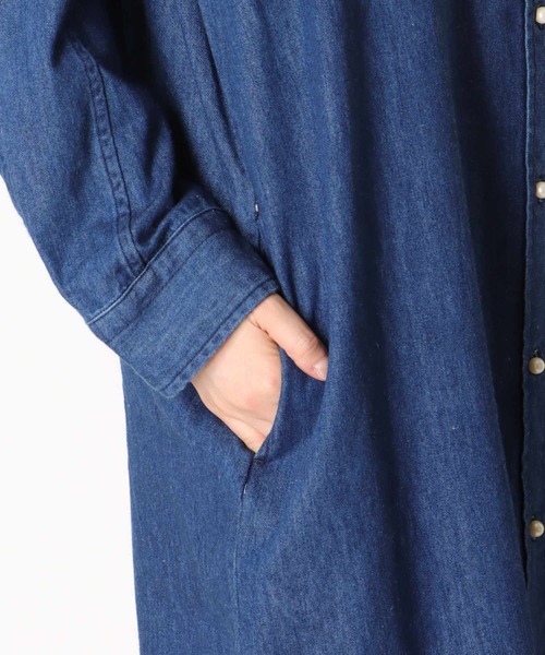 blanc basque（ブランバスク） ワンピース パールボタン ダンガリー