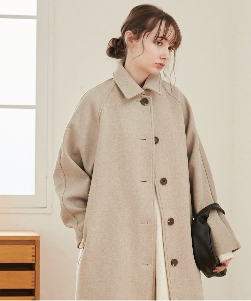 ANGIE ステンカラーコート FREE ライトベージュ レディース : ZOZOTOWN