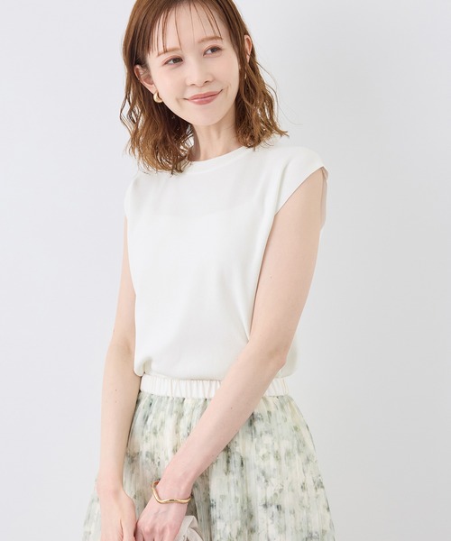 大人気❣️リヴドロワ❤️ペーパーガーゼルーズニット❤️エクリュ✨美品❤️春夏　UV対策 大人カジュアルにぴったり】ペーパーガーゼルーズシアーニット