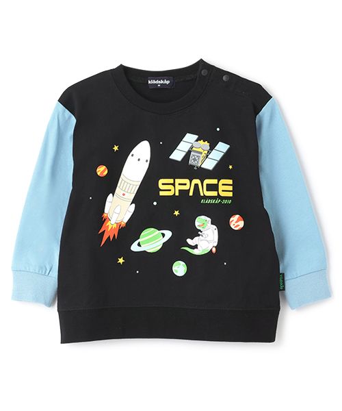 kladskap（クレードスコープ） tシャツ 袖切替長袖Tシャツ「JAXA LABEL