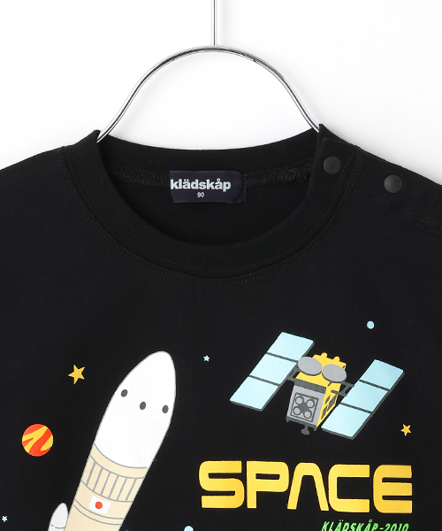 kladskap（クレードスコープ） tシャツ 袖切替長袖Tシャツ「JAXA LABEL