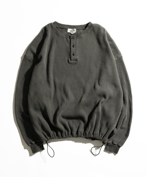 WETTEMPT tシャツ HENRY NECK PIGMENT WAFFLE LONG TEE
