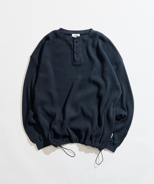 WETTEMPT tシャツ HENRY NECK PIGMENT WAFFLE LONG TEE / ヘンリー