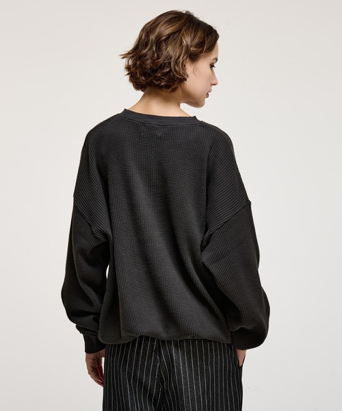 WETTEMPT tシャツ HENRY NECK PIGMENT WAFFLE LONG TEE / ヘンリー