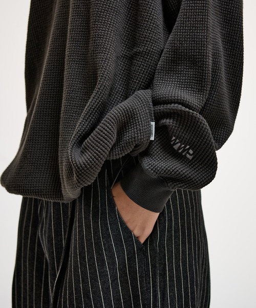WETTEMPT tシャツ HENRY NECK PIGMENT WAFFLE LONG TEE / ヘンリー