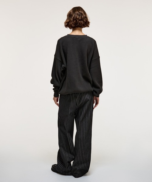 WETTEMPT tシャツ HENRY NECK PIGMENT WAFFLE LONG TEE / ヘンリー