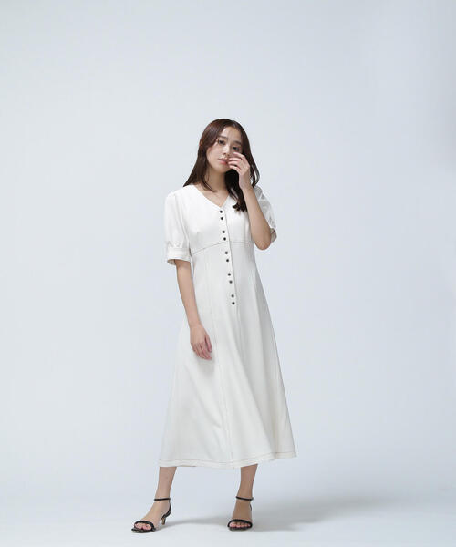 【大注目】 BEAUTY NATURAL BASIC バイカラーステッチワンピース ワンピース ワンピース