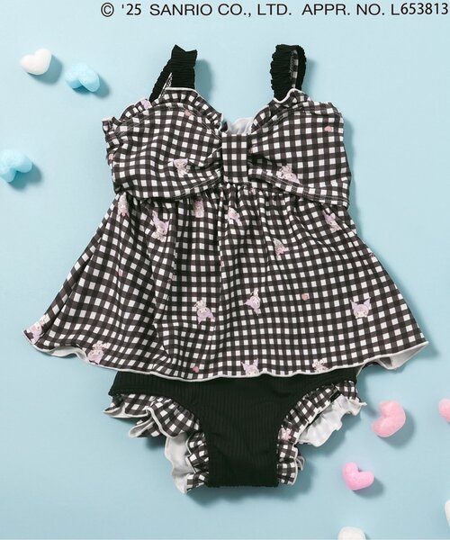 サンリオ　sanrio クロミ　水着　ギンガムチェック　夢展望　ロリータ sanrio 水着 マイメロ クロミ ギンガムリボンセパレート水着