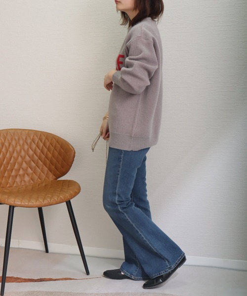 「libelle more」 「MARBLEWALTZ」長袖ニット L ベージュ レディース_画像3