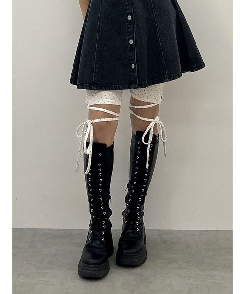 jouetie（ジュエティ） パンツ レースアップバイカーパンツ レディース