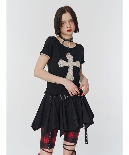 jouetie（ジュエティ） パンツ レースアップバイカーパンツ レディース