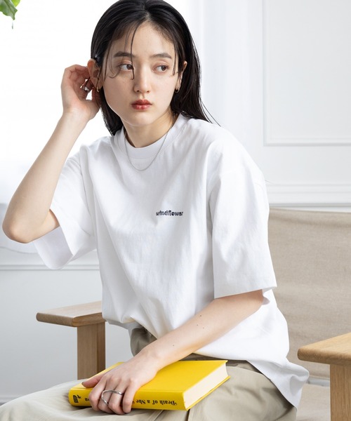 RAGEBLUE tシャツ フラワーモチーフ/コード刺繍Tシャツ