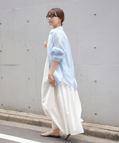 IENA ブラウス シャツ シアテンリネンシャツ レディース
