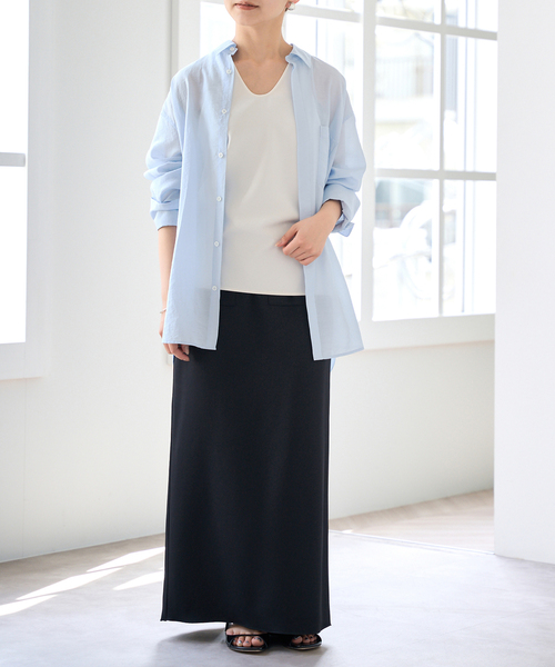 IENA ブラウス シャツ シアテンリネンシャツ レディース