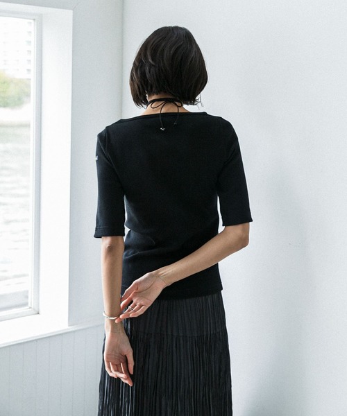 tシャツ 「別注」Le minor×UR　Rib short sleeve t-shirts レディース Le Minor tシャツ 「別注」Le minor×UR Rib short sleeve t