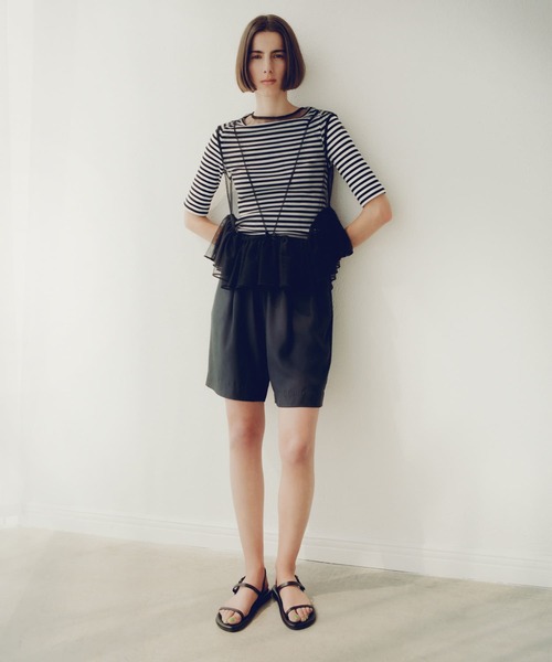 tシャツ 「別注」Le minor×UR　Rib short sleeve t-shirts レディース Le Minor tシャツ 「別注」Le minor×UR Rib short sleeve t