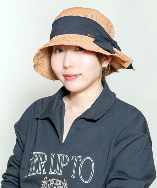 Chapeau d' O（シャポードオー） ストローハット M/57.5cm ブラック