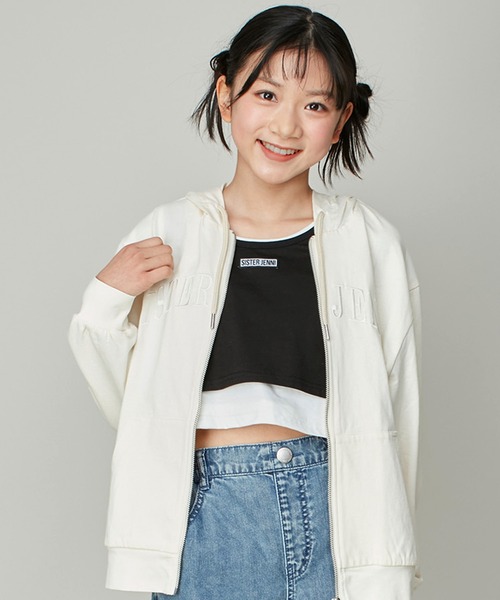 SISTER JENNI パーカー 「コットン100％」ロゴししゅうZIP