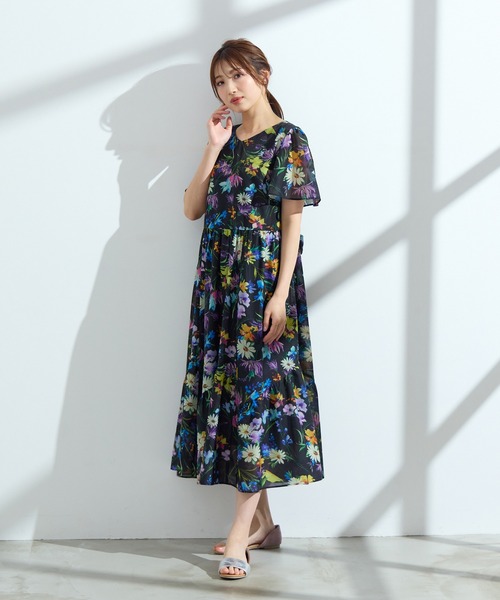 Rose Tiara（ローズティアラ） ワンピース 「手洗い可」水彩フラワー