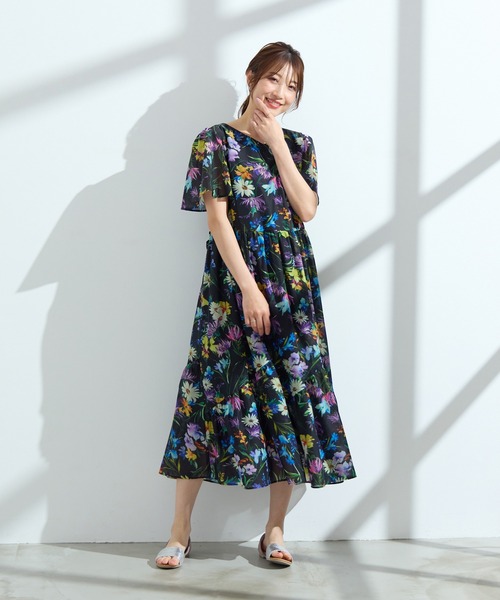 Rose Tiara（ローズティアラ） ワンピース 「手洗い可」水彩フラワー  