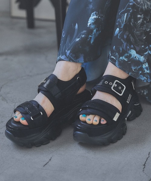 HARE（ハレ） 厚底 スポーツサンダル サンダル バックルデザイン