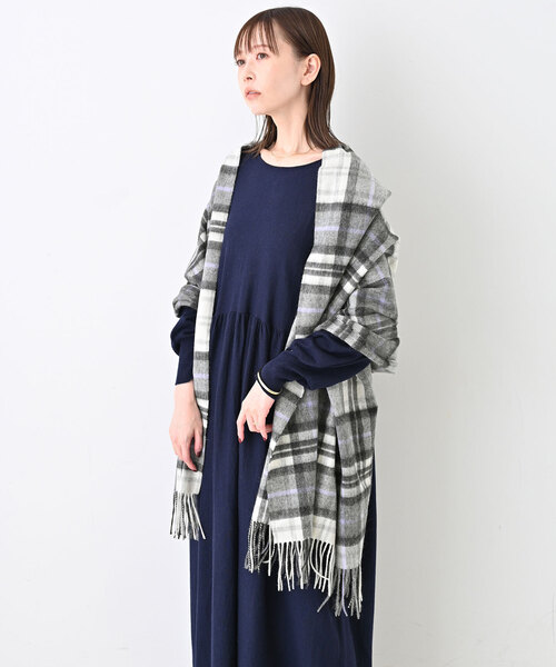 TWEED MILL（ツイードミル） ストール FREE チャコールグレー