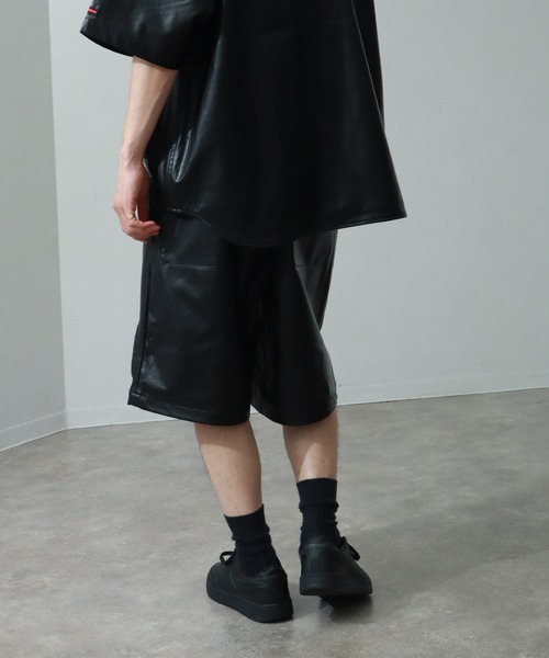 FUBU パンツ 「FUBU/フブ」FAUX LEATHER SHORT PANTS/エコレザー